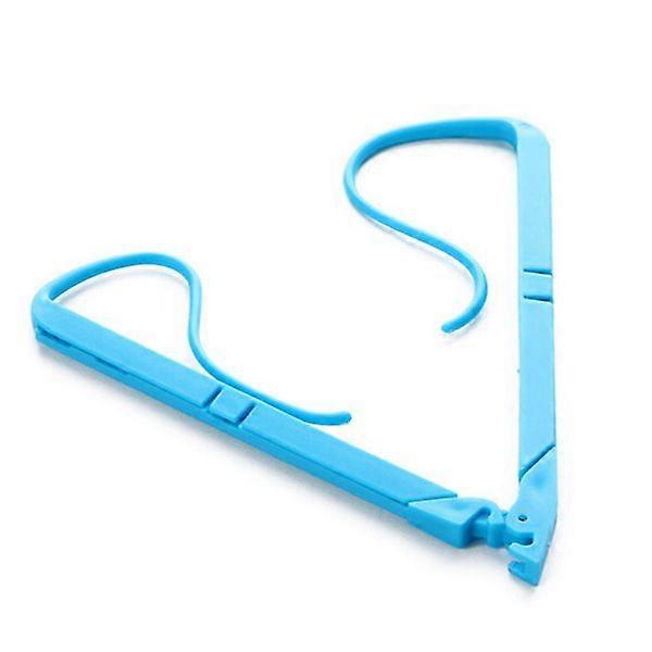 Adjustable Hand Free Reading Bracket Book Holder Pages Open Clip Portable (Blue)