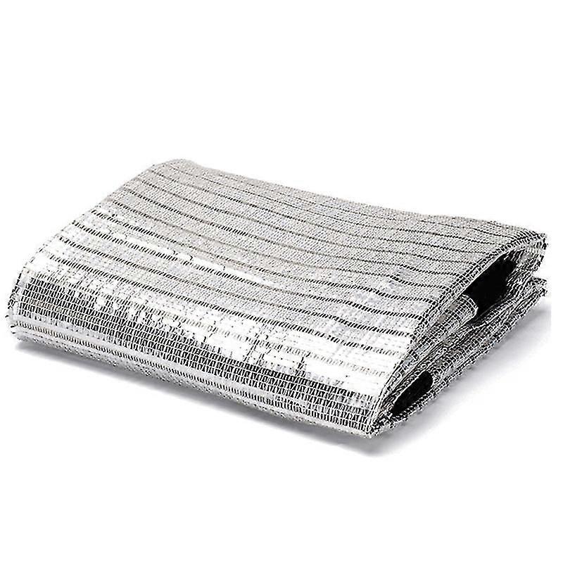 Uv Block Fabric Permeable Durable Outdoor Sunscreen Netting Reflective Aluminum Foil Net 75% Shading Rate Balcony Roof Gardening1x2m