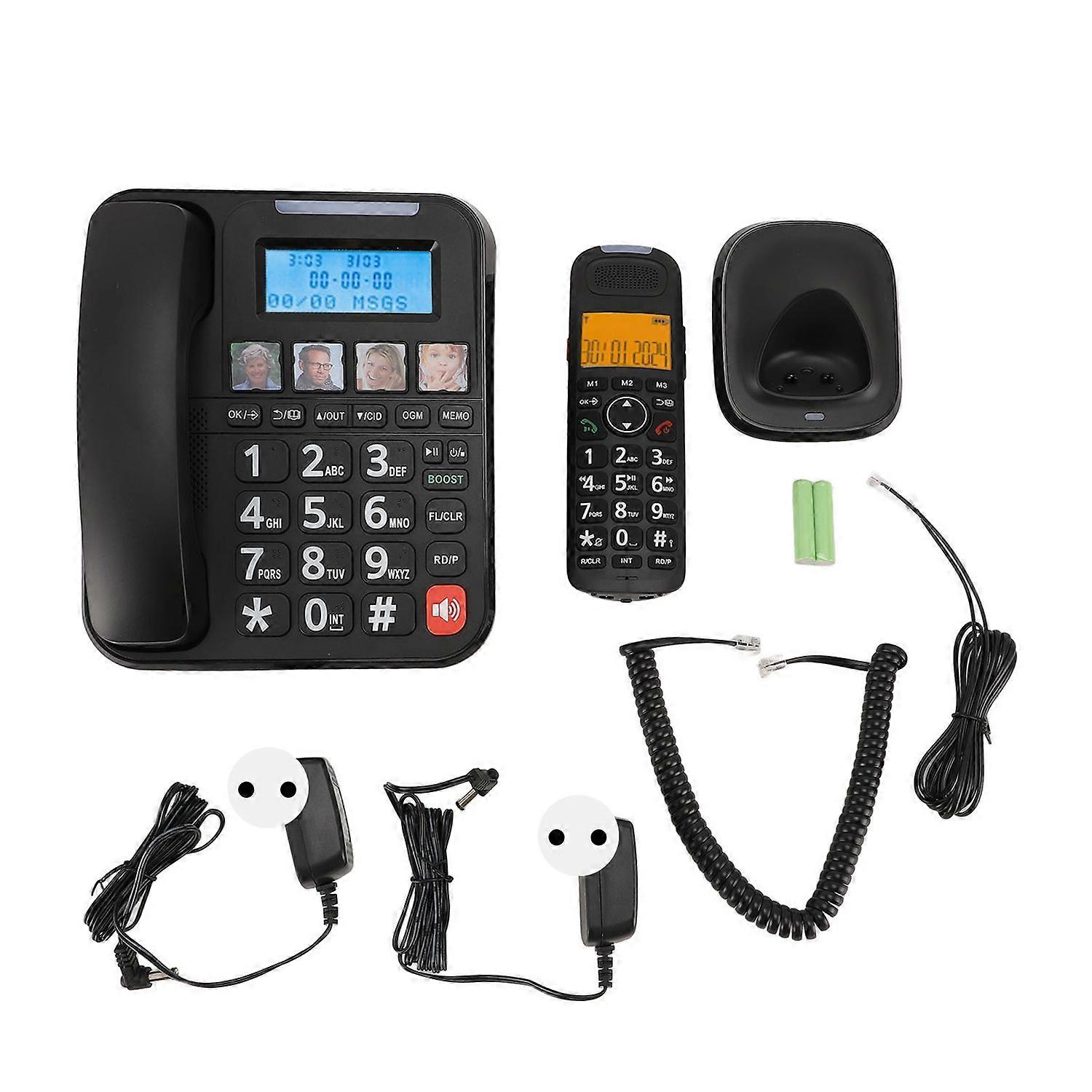 Corded and Cordless Phone 2in Screen Expandable Big Button with Answering Machine Call Blocking Phot