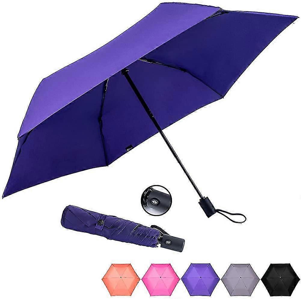 Small Folding Umbrella Compact Travel Umbrella Windproof And Automatic