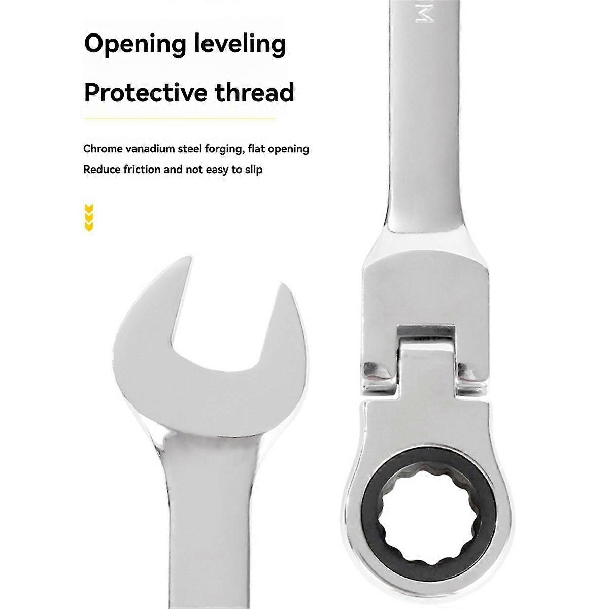 Movable- Dual-Purpose Open-Ended Ratchet Wrench Multi-Function Quick Shaking Wrench
