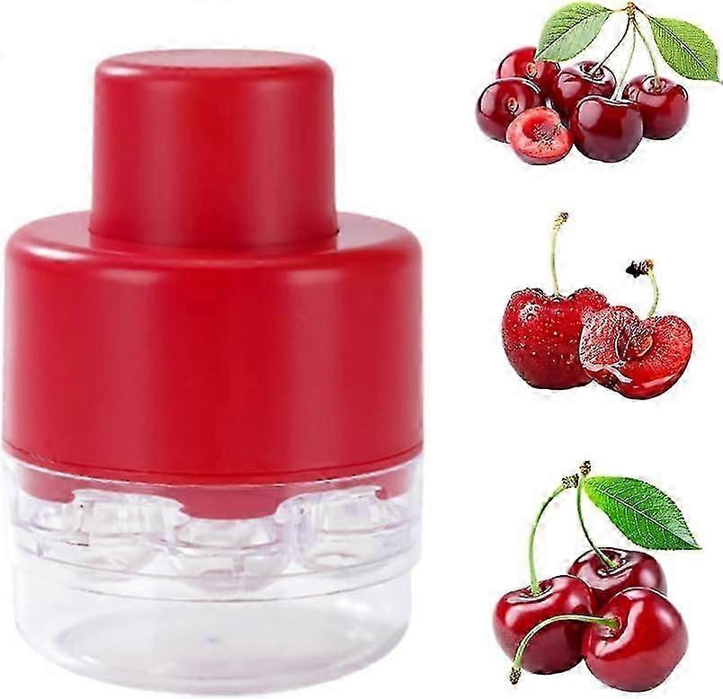 Cherry Pitter Tool, 2024 Upgrade Portable Cherry Core Pit Remover 7 Holes Cherry Stoner Pitter Quick Release, Multiple Cherry Pit Remover Cherries Cor