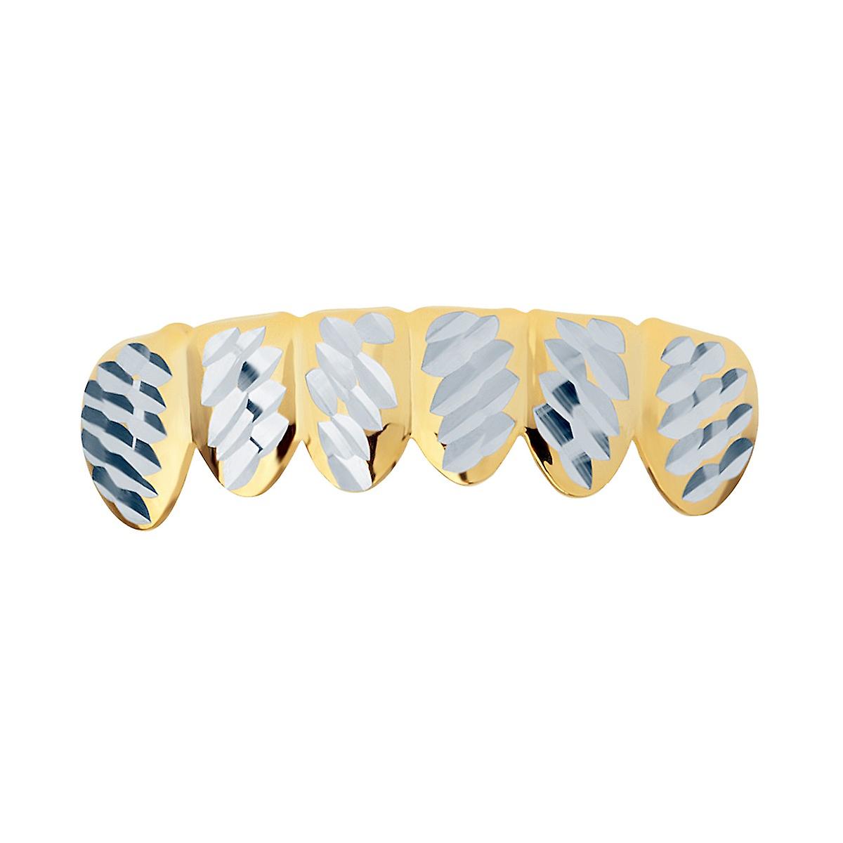 Gold Grillz - 均码 - 钻石切割 IV - 底部