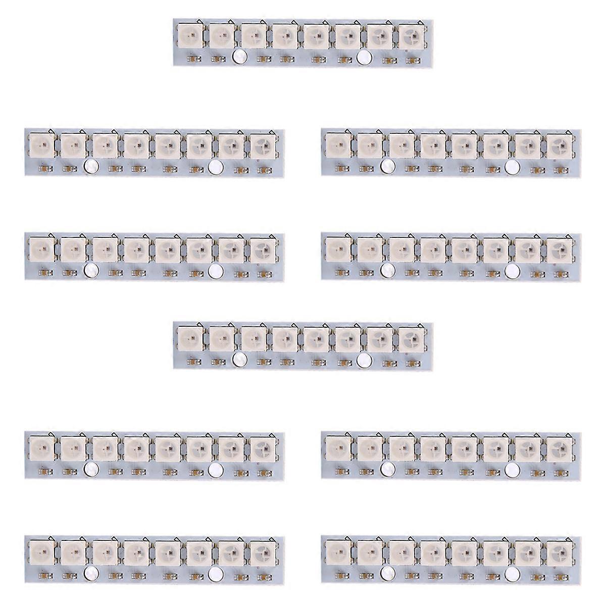 10pcs 8 X WS2812B 5050 RGB Driving LED Lights Board Strip Built-in Full-Color for NAZE32 CC3D