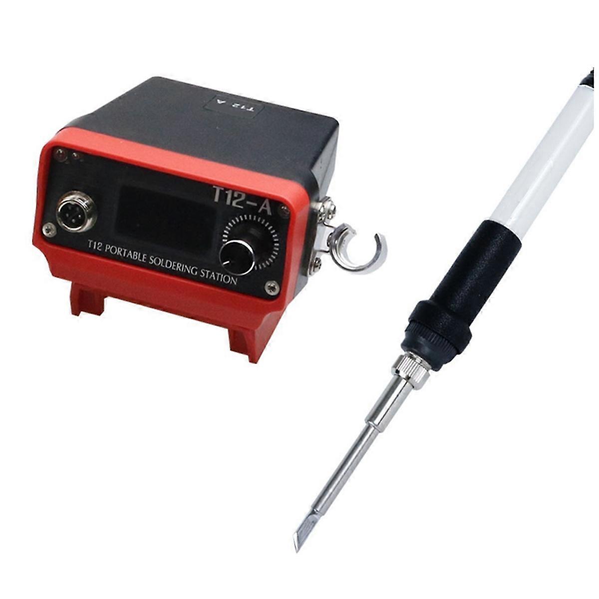 T12-A Portable Cordless Soldering Station T12 Solder Iron for Li-Ion Battery 18/20V Max for DIY Repair