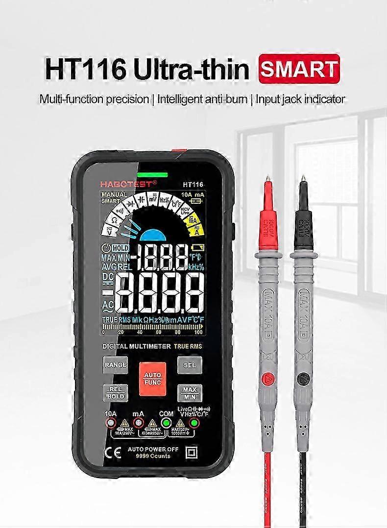 10000 Count Auto Range Digital Multimeter, Digital Multimeter, Ammeter, Ohmmeter, Voltmeter, Current Voltage Resistance Continuity Capacitance Diode F