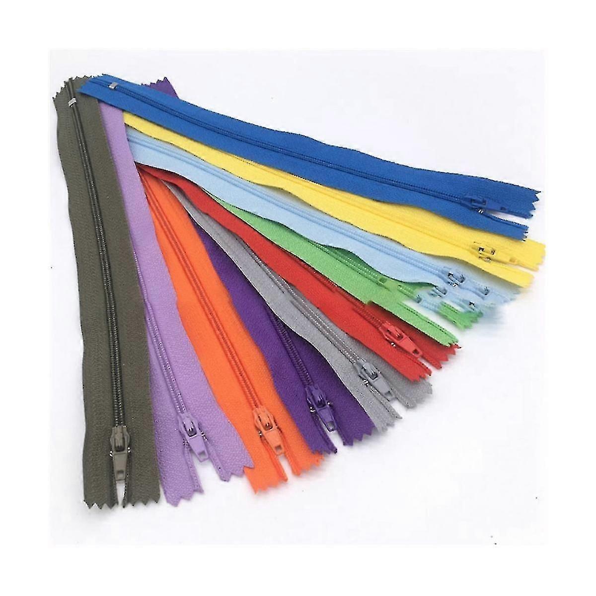 100 قطعة مغلقة نهاية النايلون لفائف السوستة خياط حرفة الخياطة (30 سم) ، مغلق الذيل جيب بلاكيت سستة