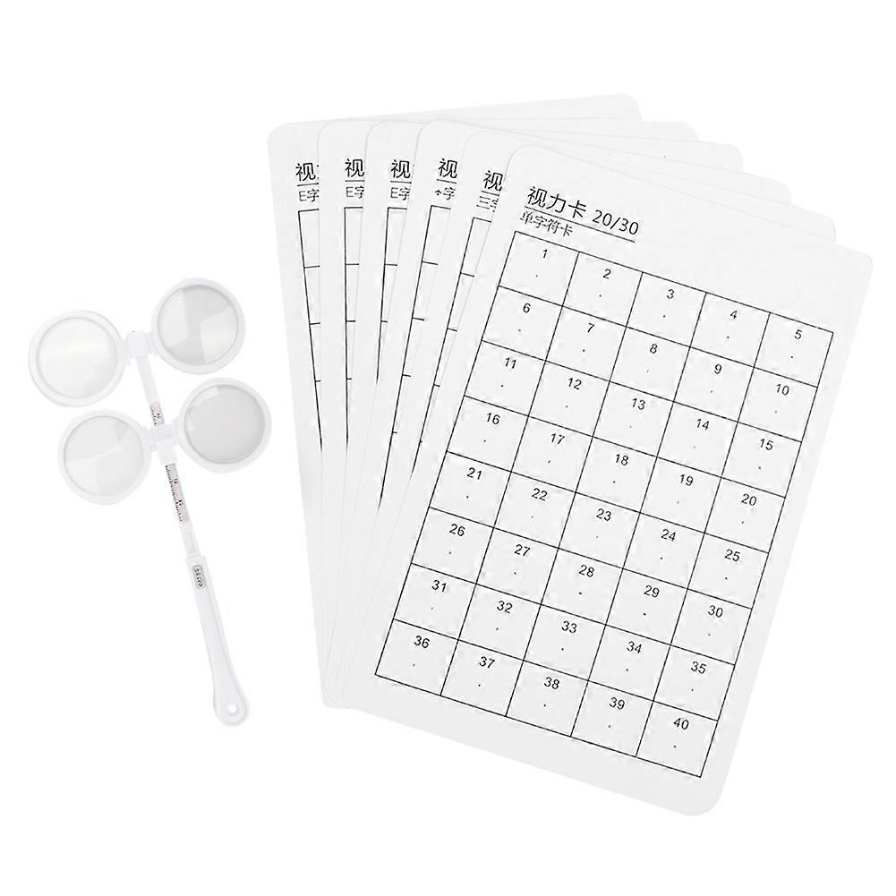 Optical Flipper Adjustable Optometry Plastic Flip 6pcs with Visual Card Optical Instrument