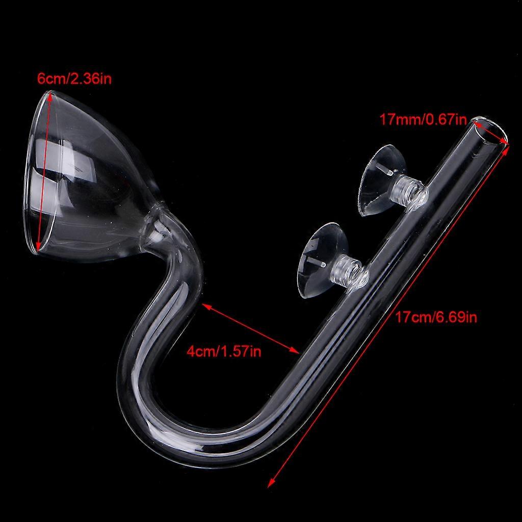 流出流入百合管鱼缸水生植物管 13/17mm 带吸盘 高透明度玻璃过滤