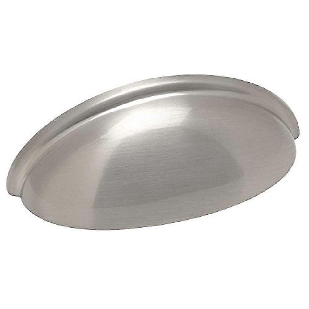 Satin Nickel Drawer Handle Pulls 10 Pack for Cabinets 3 Inch Hole Centers Modern Style Durable Hardware
