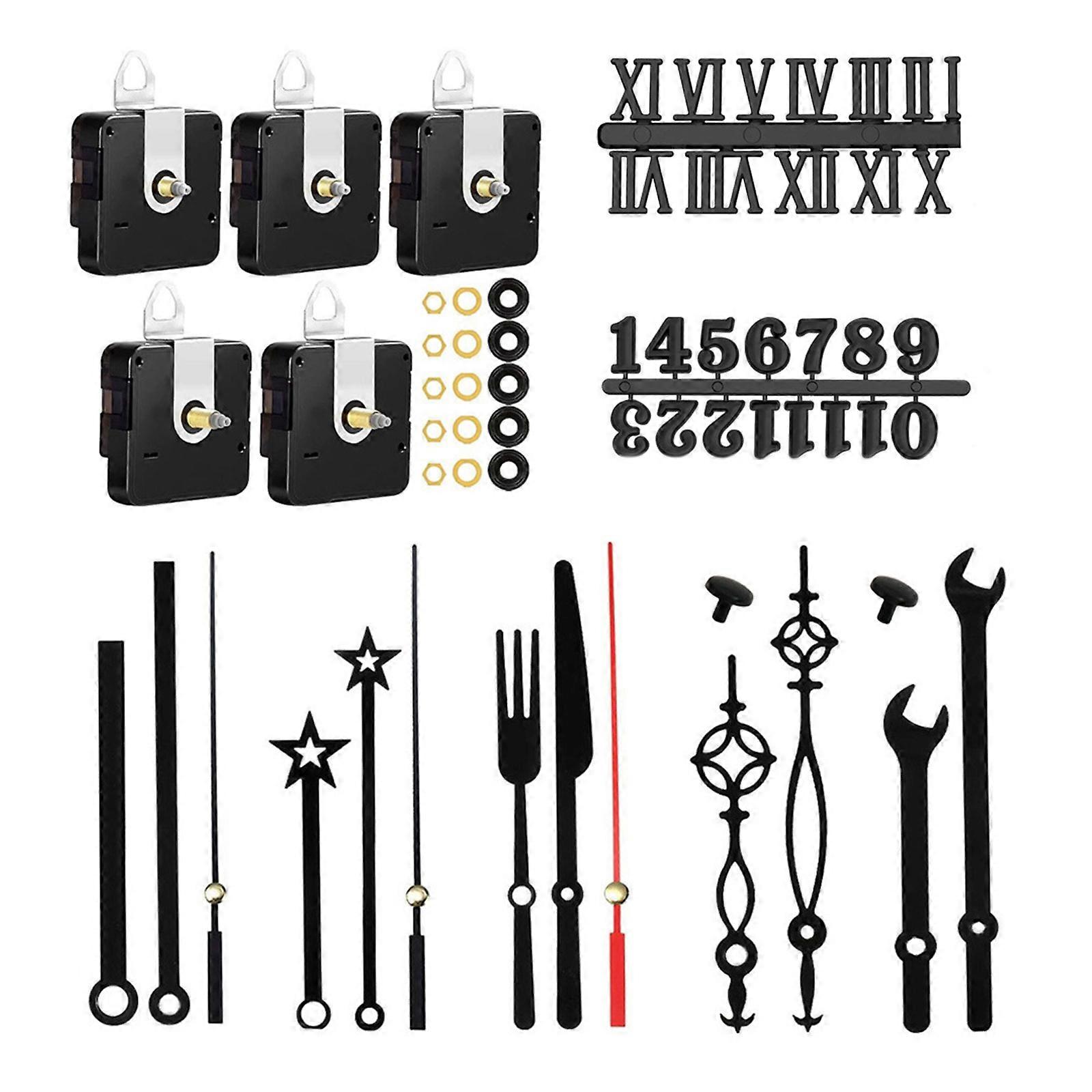 DIY Quartzs Clock Movement Mechanism NonTicking DIY Wall Clock Mechanisms with Hands Set for Repair Part Replacement