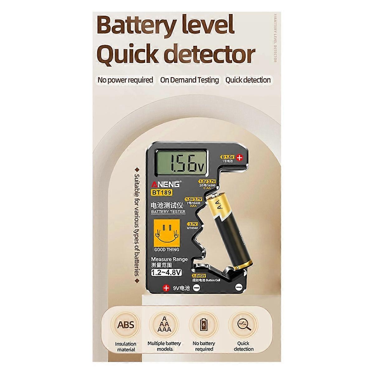 Universal Battery Tester for C,AA,AAA,D,N,9V 6F22 Batteries