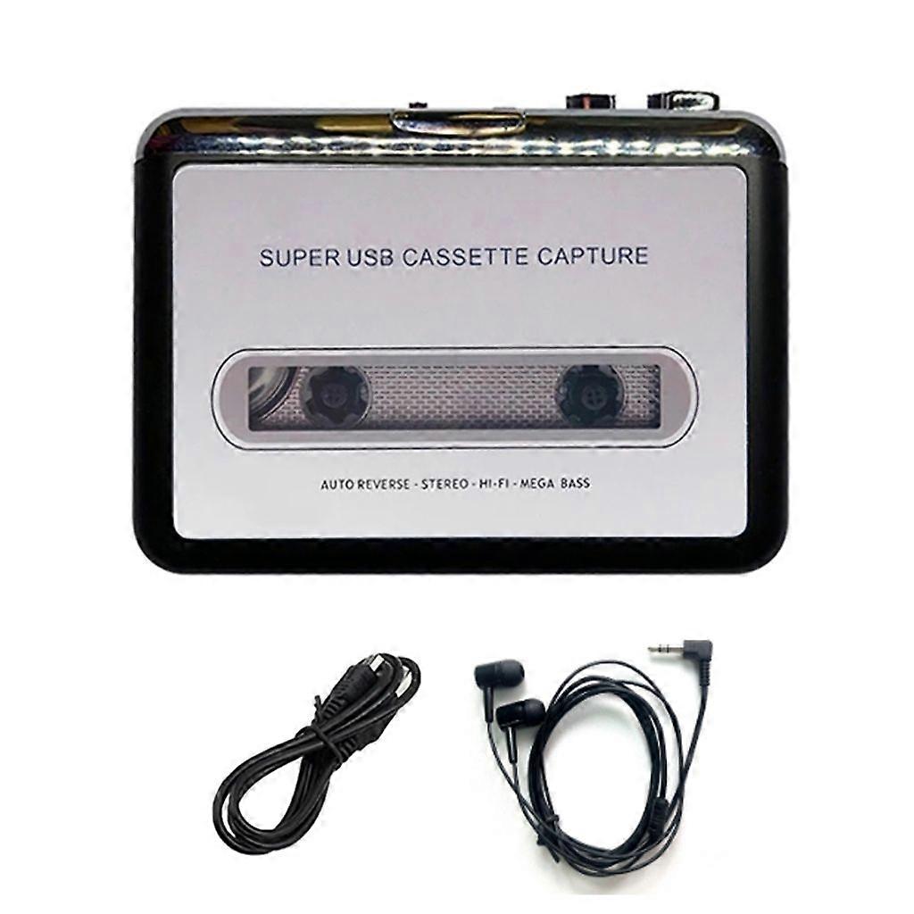 USB Cassette Tape to MP3 Converter Convert Tapes Cassette Player with 3.5mm