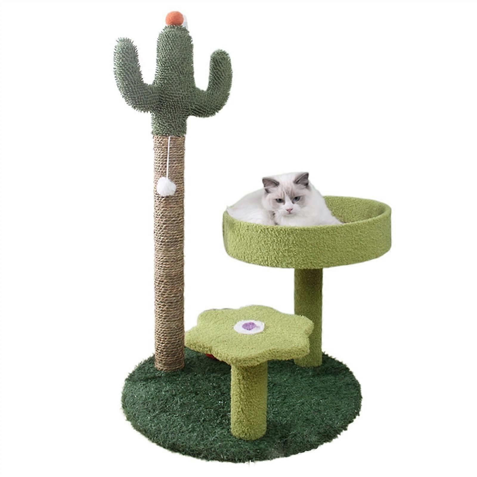 Three-Layer Cat Climbing Frame Scratching Post Jumping Platform