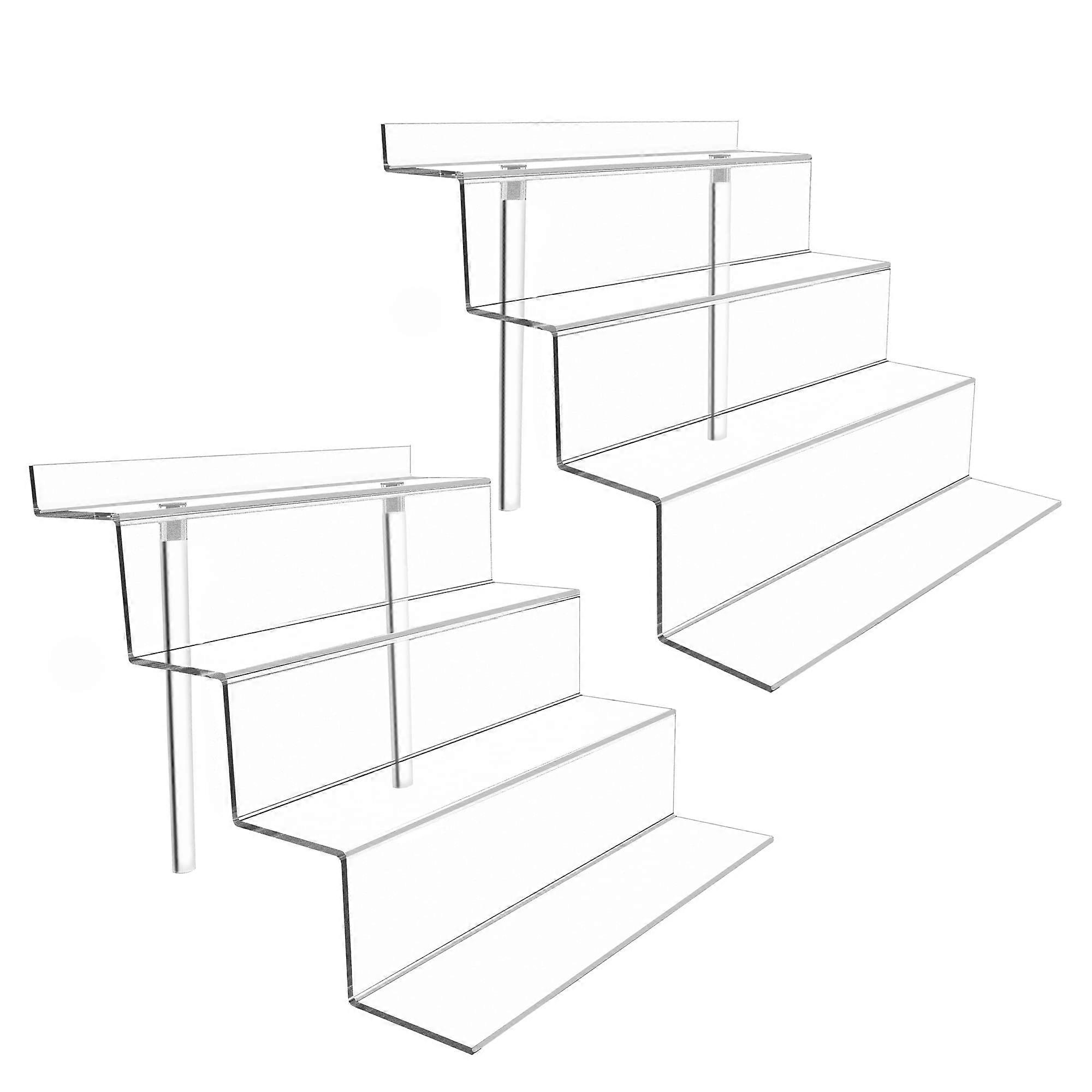 2 Pack Black Display Stand for Decoration and Cupcakes Dessert Stand 96 Clear