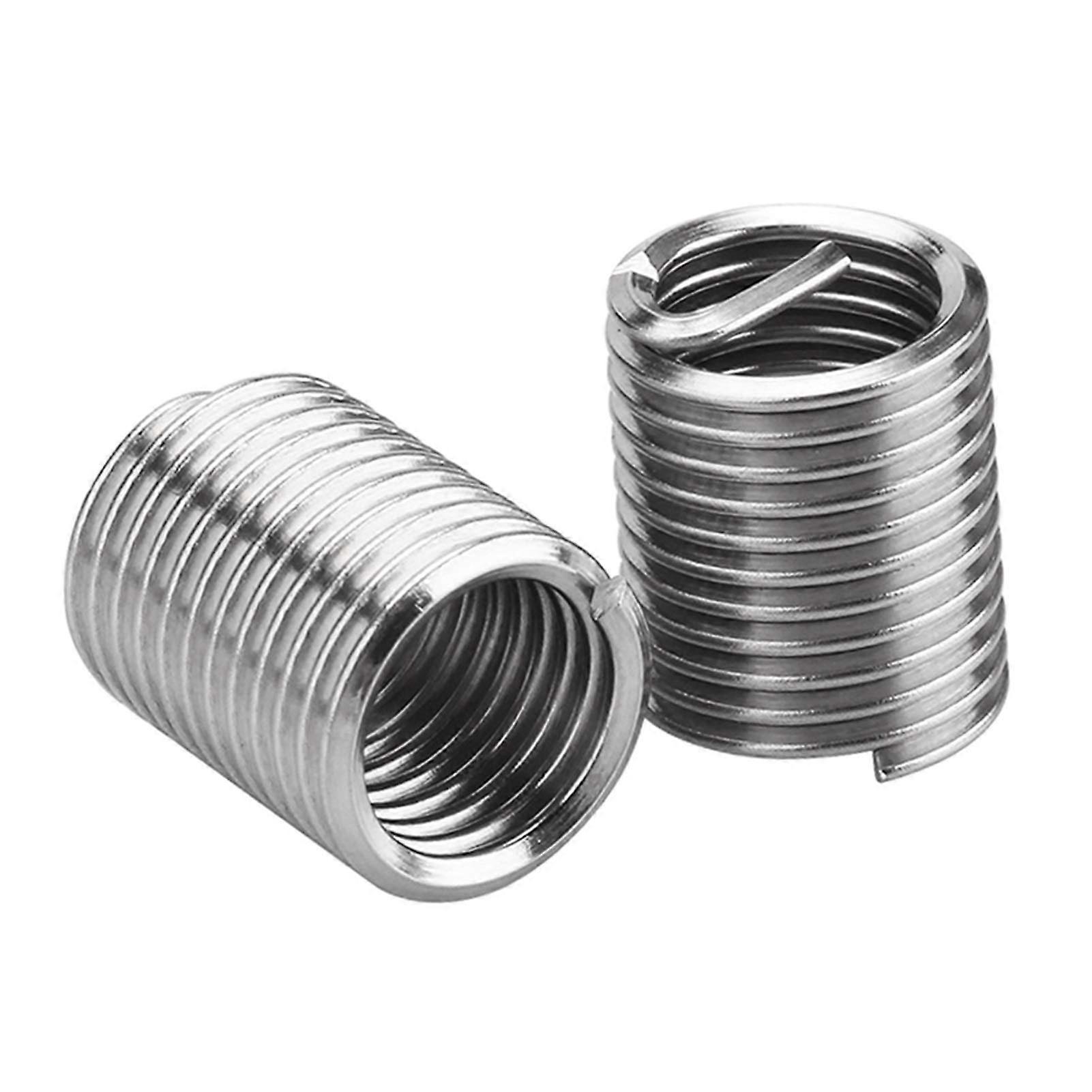 Threaded Insert M3-M12 60 Pcs 304 Stainless Steel Wire Spiral Thread Repair Kit Easy Install For Hardware Tools