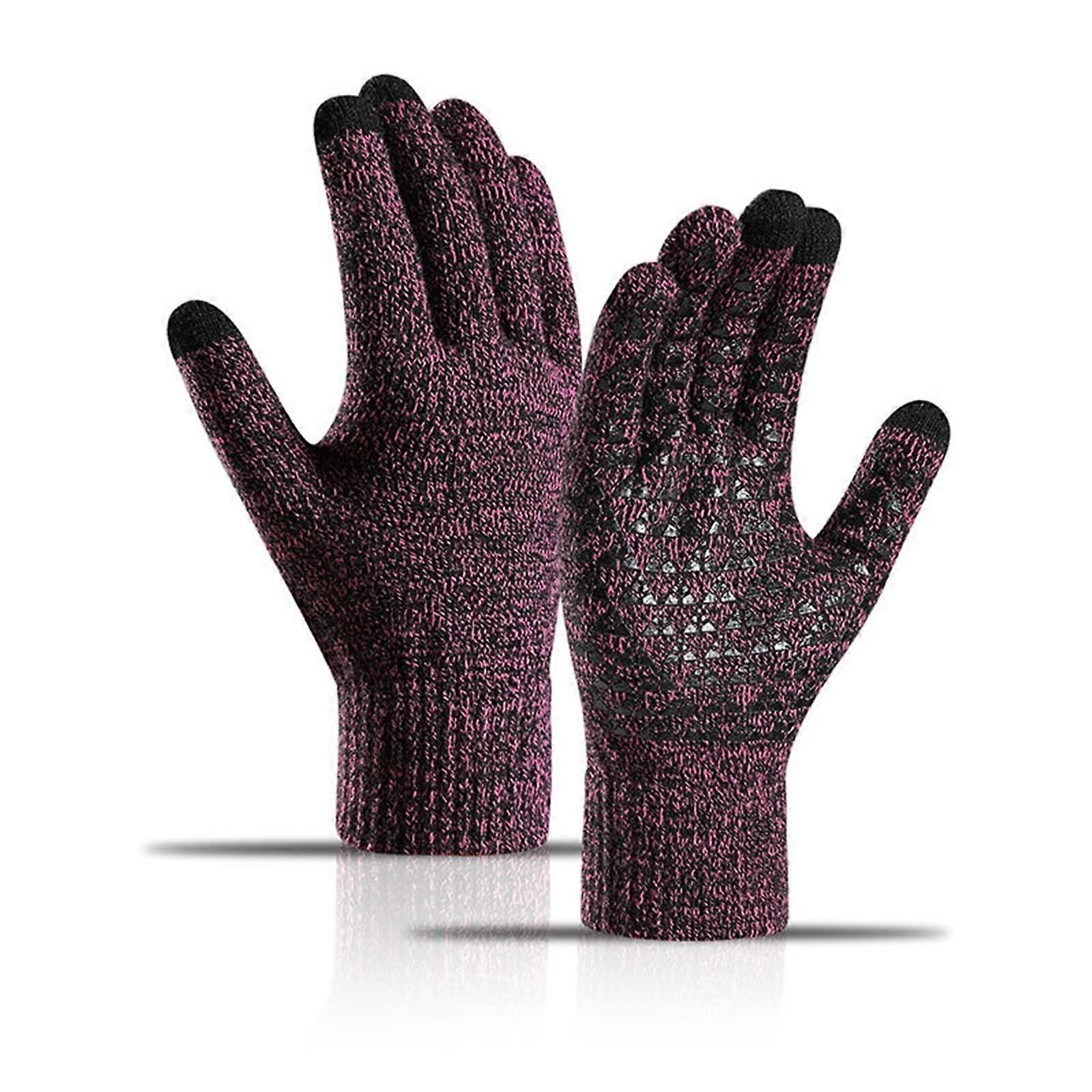 Unisex Winter Touchscreen Knit Gloves Non-Slip Driving, Running, Cycling