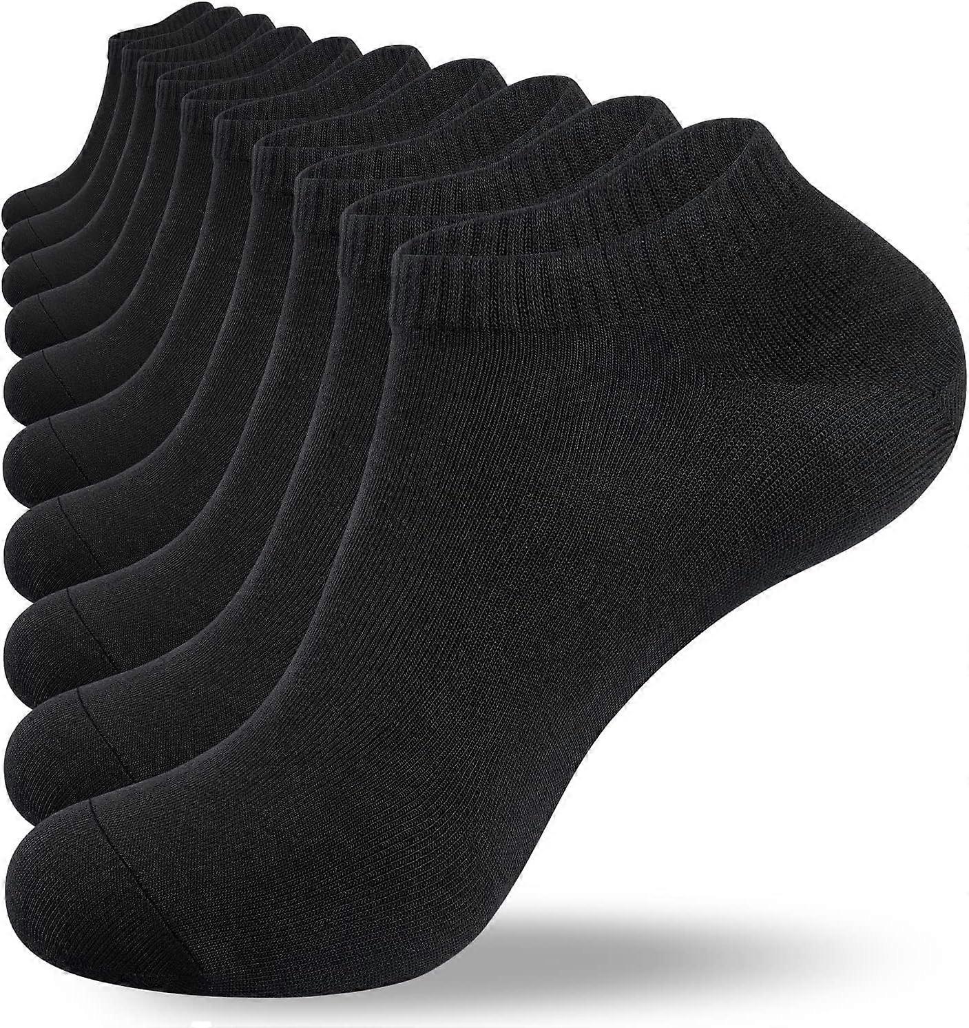 Calcetines Trainer para Hombre Calcetines Deportivos Blanco Negro Gris (paquete de 10) Calcetines Atléticos Tobilleros Running Calcetines Escotados de Algodón Transpirable para Hombres Mujeres Damas