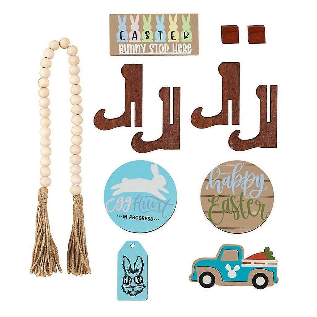 Easter Theme Tray Decor Easter Tiered Tray Decorations Wood Crafts Ornament