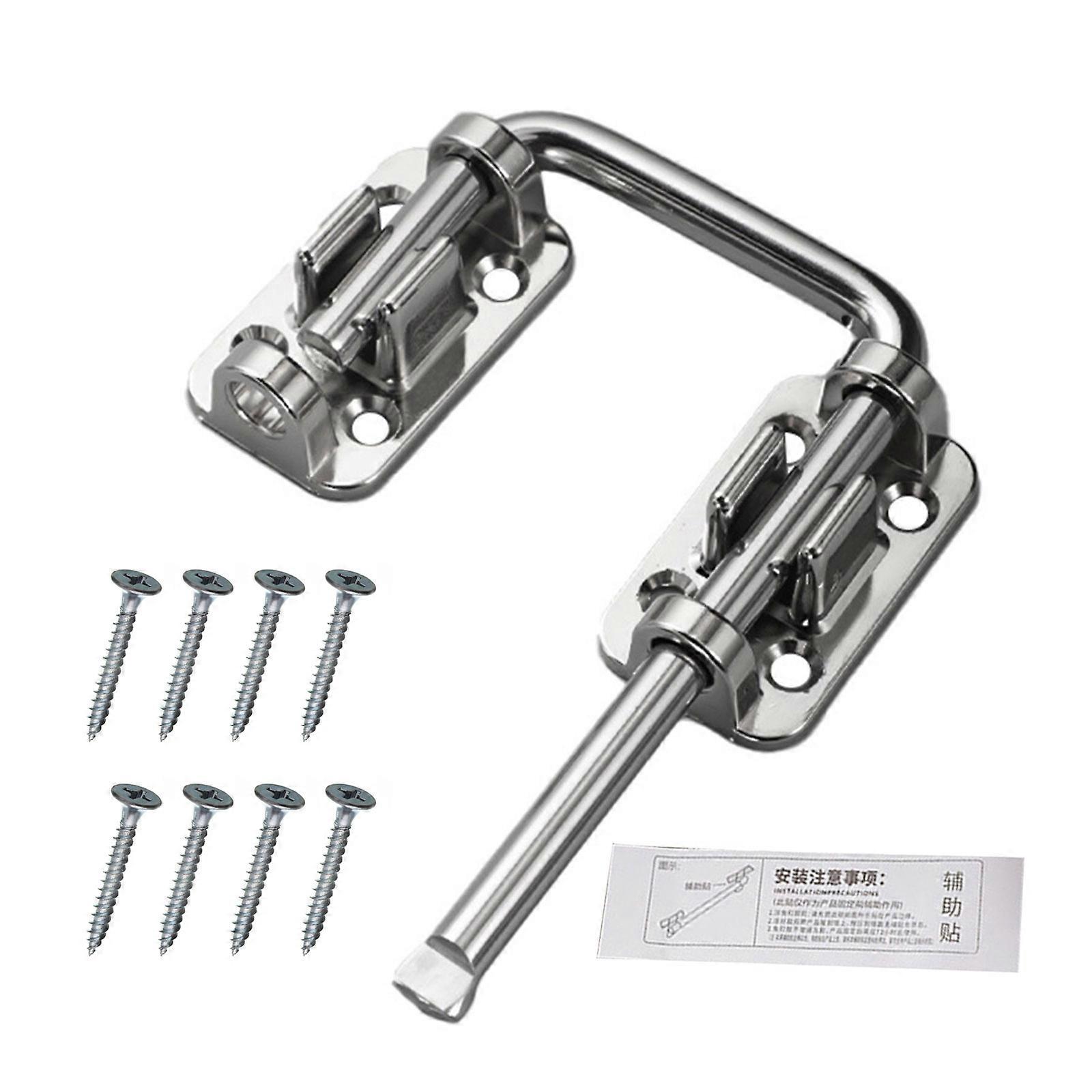 Rotating Steel Gate Latches Corrosion Resistant Metal Hardware with Mounting Screws for Sliding door & patios Entries