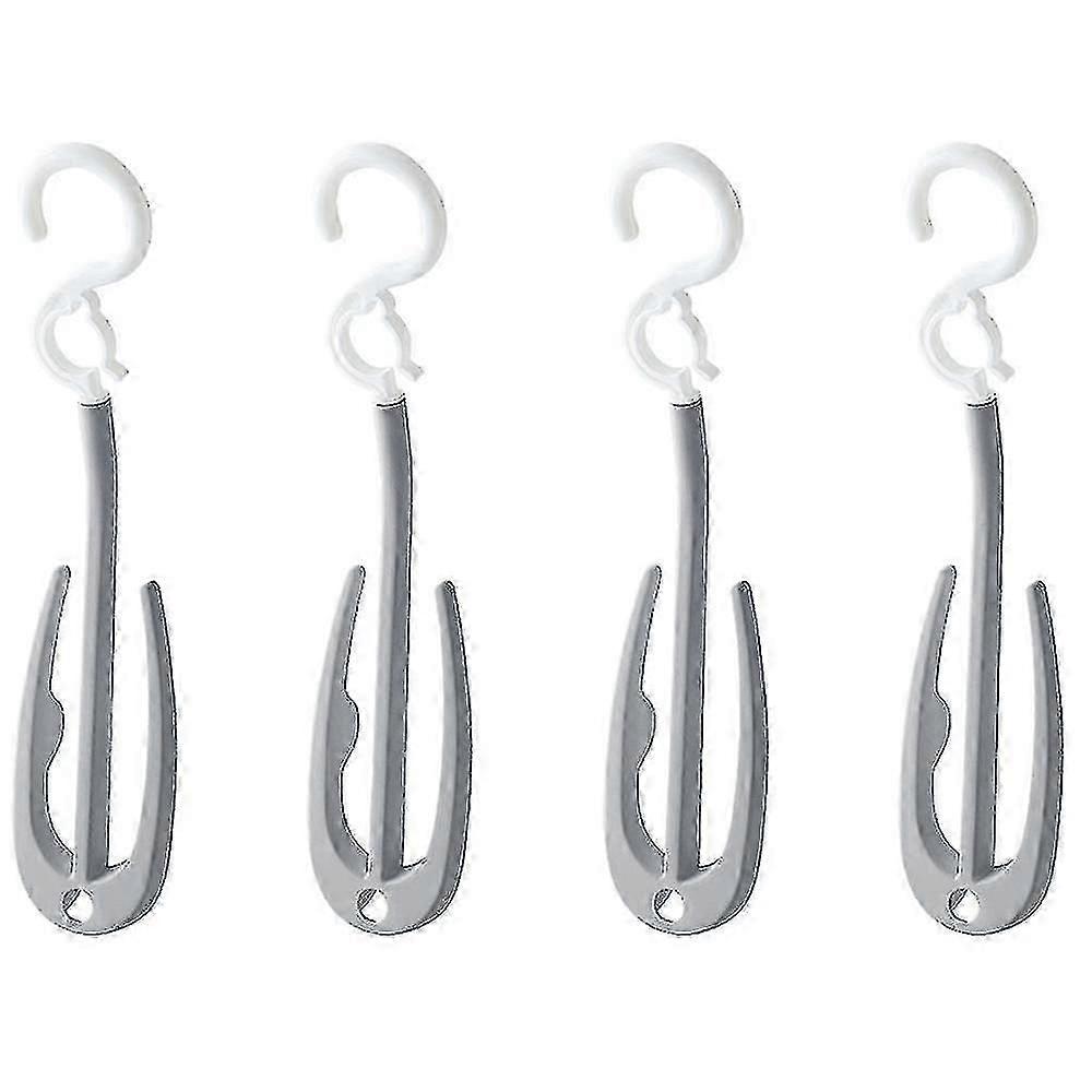 4 Pcs Shoe Holder Multi-function Hangers Drying Rack With Double Hooksa