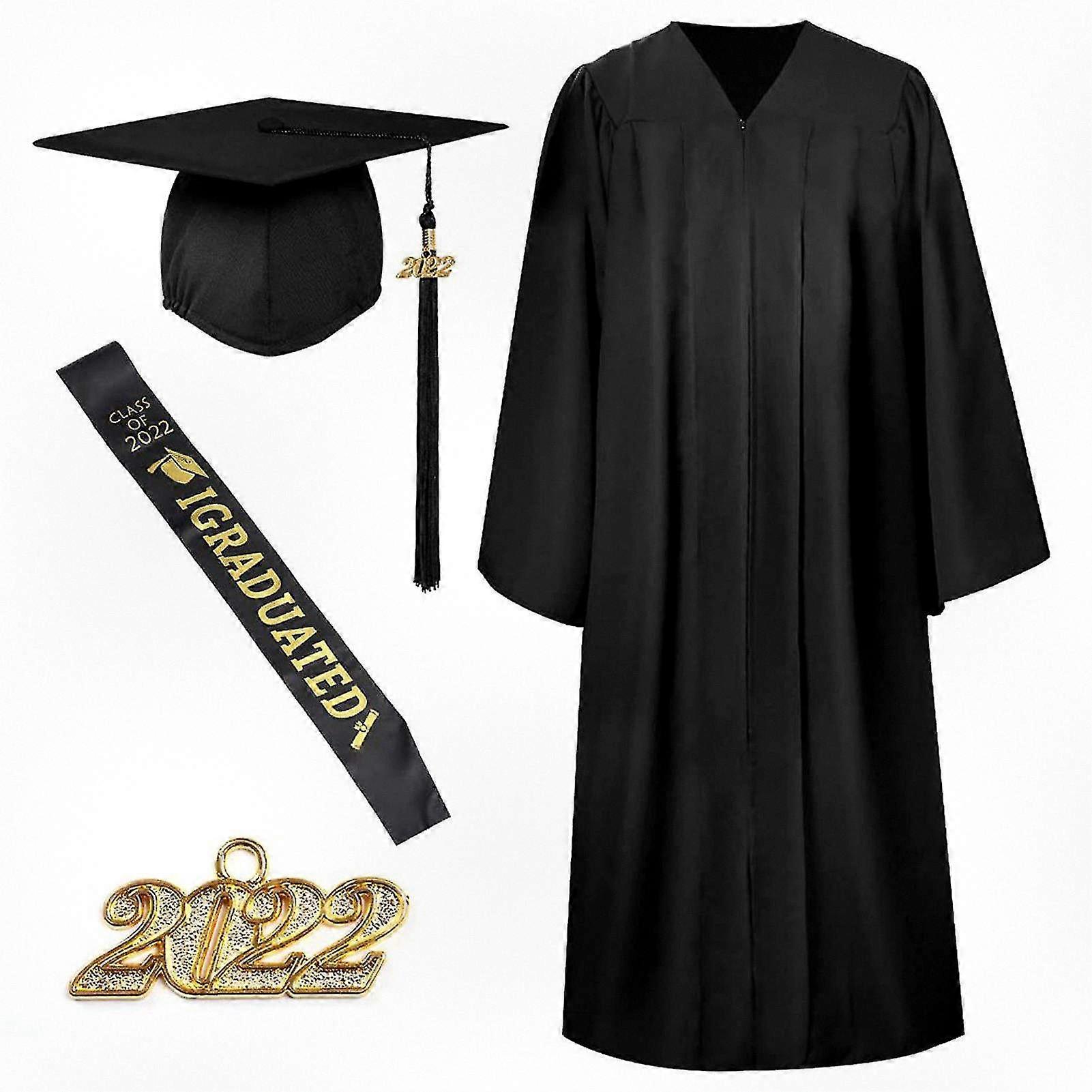 Unisex Graduation Gown and Cap Set for High School & University Ceremony 2022