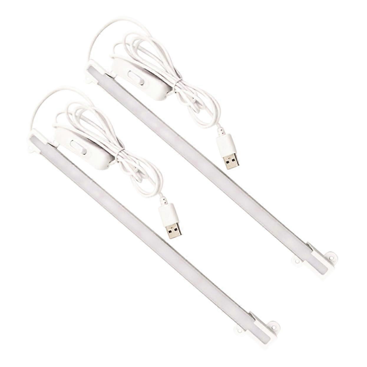 LED Reading Lamp Bar Set of 2 Eye-Care Desk Lights Warm White Adjustable Brightness for Study Dorm and Laptop Use