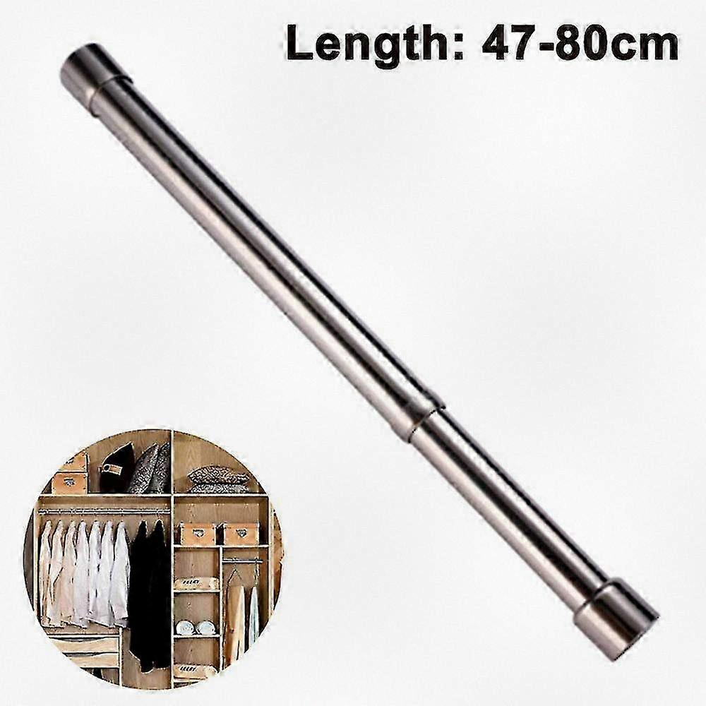 Retractable Closet Clothes Rail Made of Stainless Steel with Tension Rod Design for Efficient Space Management