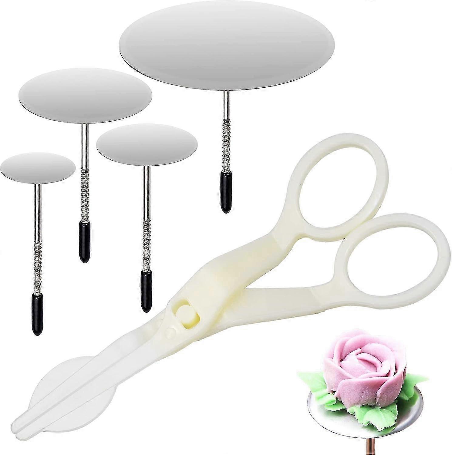 Flower Nail And Lifter Set For Cake Decoration - Diy Baking Tool