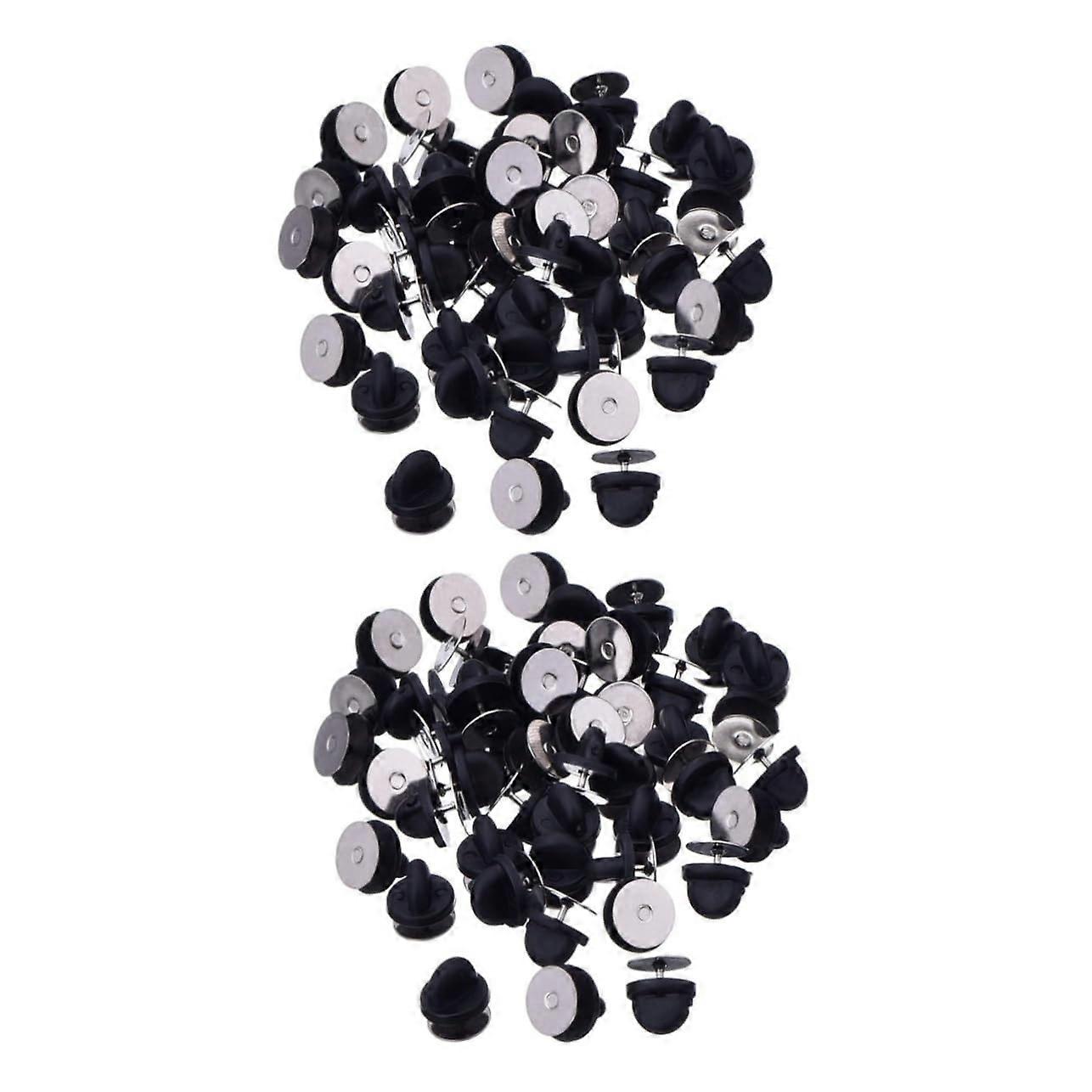 Brooch Backs Keepers - 2 Boxes of Pin Back Findings for Jewelry Making, Blank Lapel Pins in Silver Tone, 20mm Size