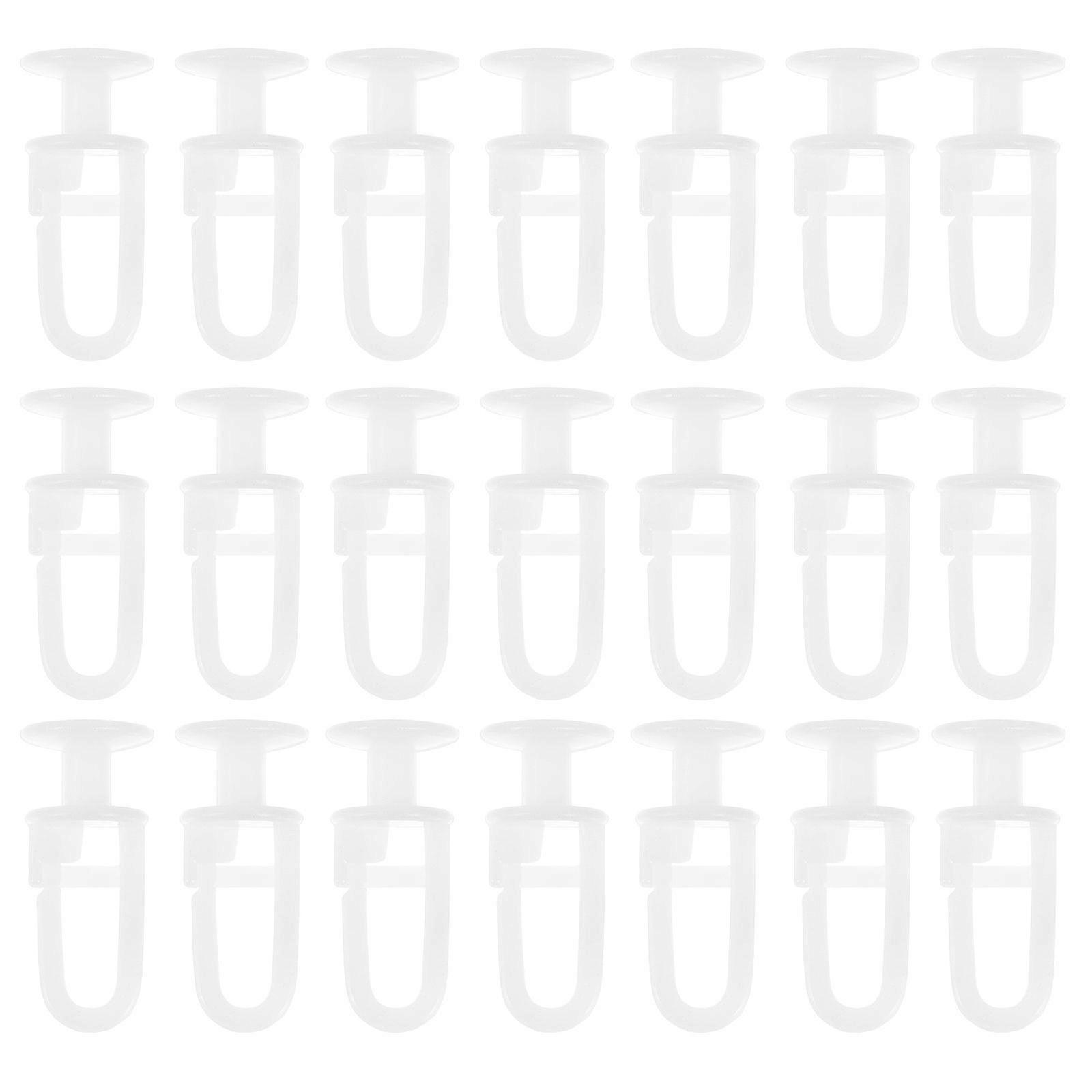 50 Pcs Curtain Track Hooks Curtain Hooks Curtain Gliders With Head Curtain Rail Ceiling Gliders Set Lockable Folding Hanging Hooks For Curtain Rails R
