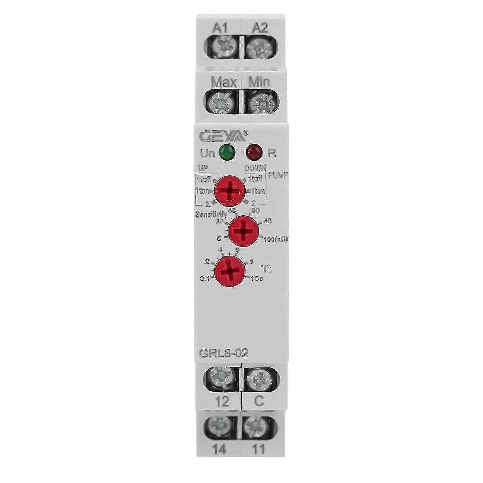 GRL8-02 Liquid Level Control Relay Water Level Controller 10A AC/DC 24V-240V