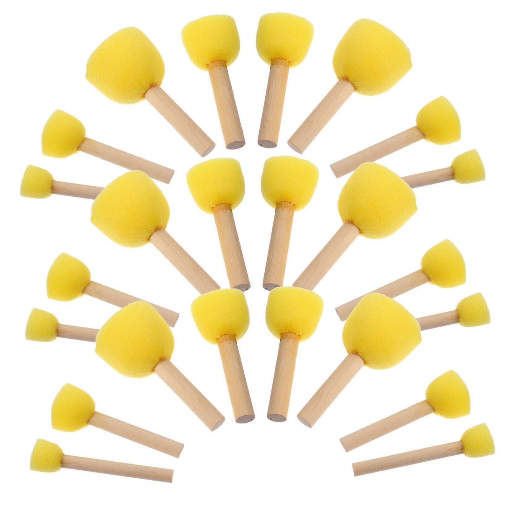 Foam Sponge Painting Brushes Set 24pcs Mushroom Shaped Sponges for and Easy Washable for