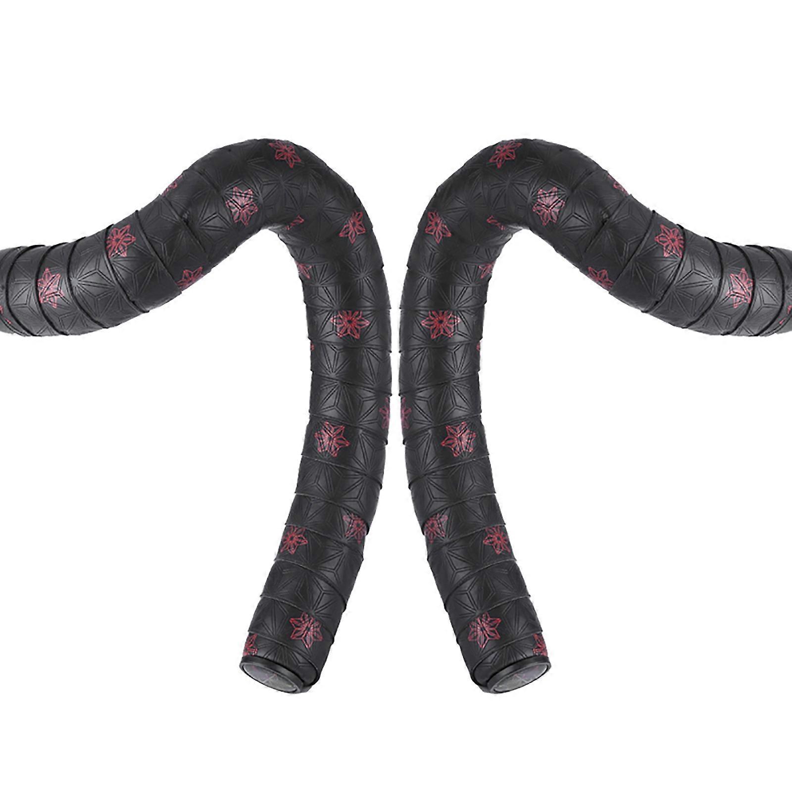 2pcs Rennrad Lenkerband Fahrräder Bar Wraps Radfahren Lenker Band Wraps Fahrräder Lenker AntiVibration Wrap roter Stern