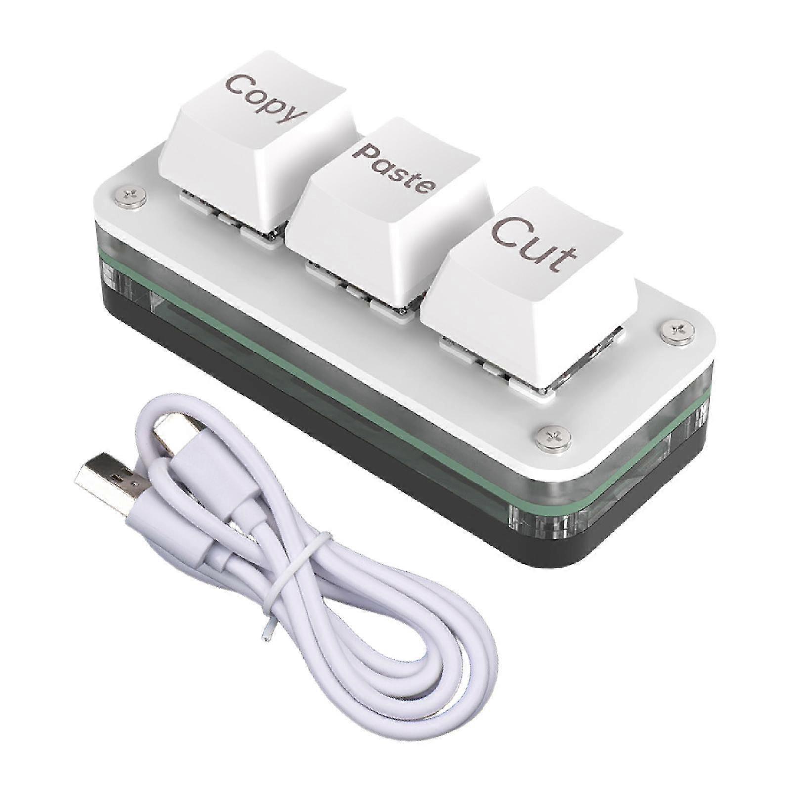 Mini 3 Key Keypad Mechanical Gaming Keyboard Professional Rounded Corners