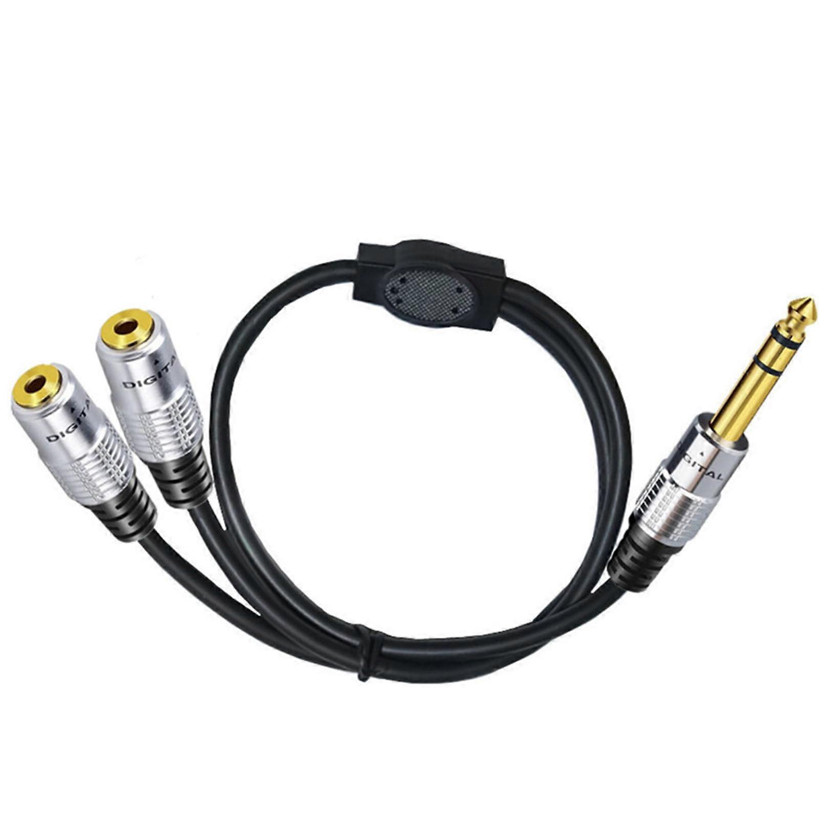 Auditory Cable 6.35mm 1/4 to Double 3.5mm Splitter Adapter TRS Auditory Cable Multicolor