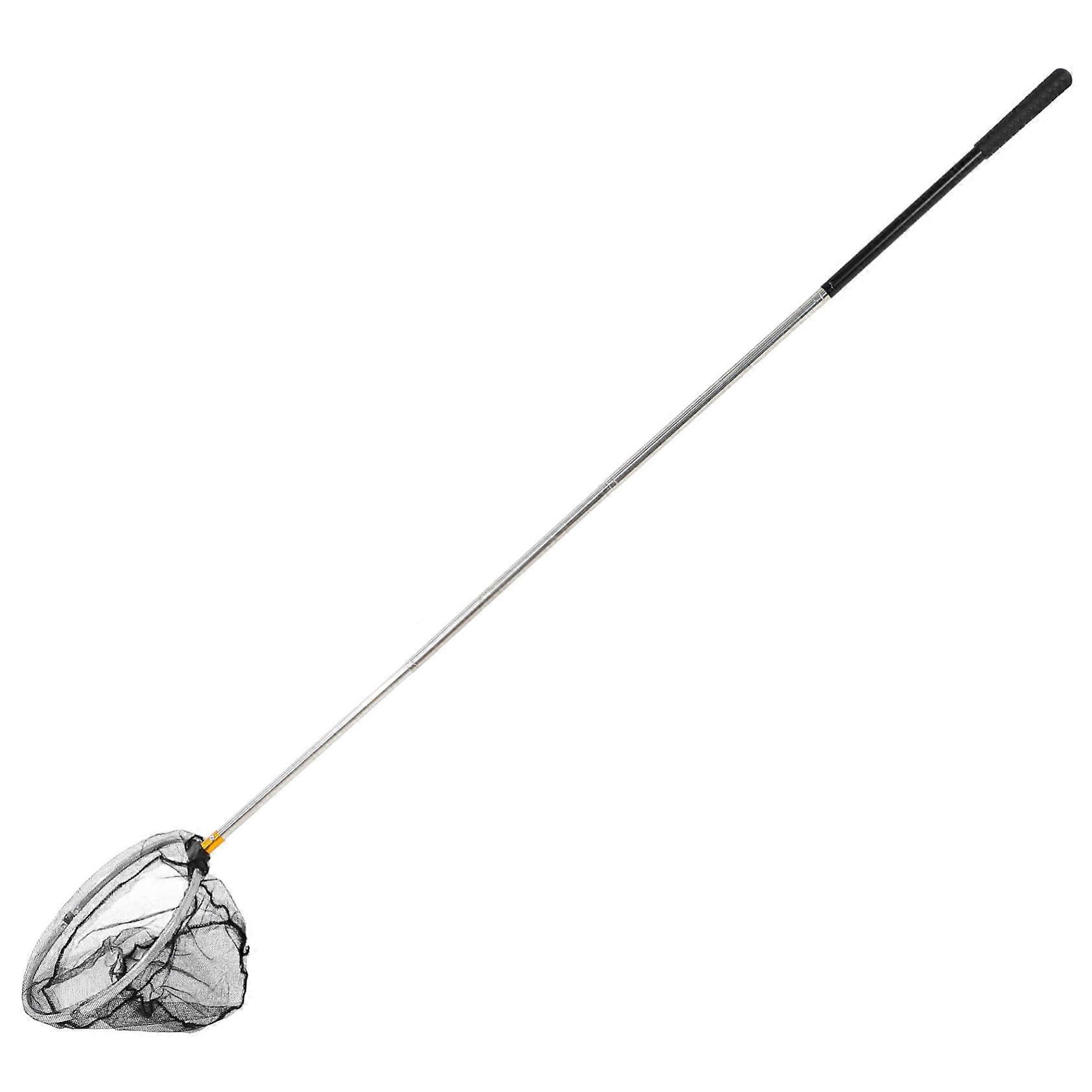 Fishing Net Telescopic Landing Net For Children Drop Net Carp Landing Net Pier Fishing Stainless Steel Black