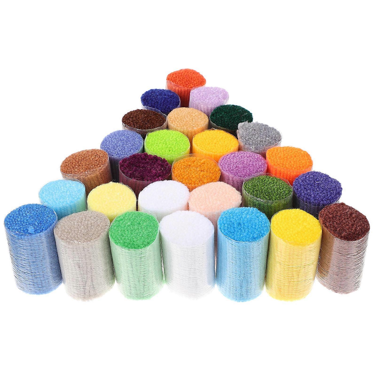 30 Rolls Pre Cut Yarn for DIY Crochet Knitting Supplies Carpet Projects