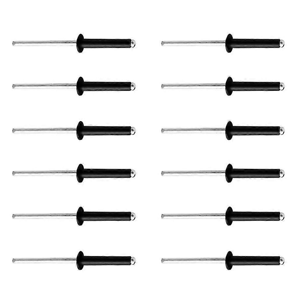 12 Pieces M5 Aluminum Small Head Black Open End Blind Pop Kayak Rivet M5x16