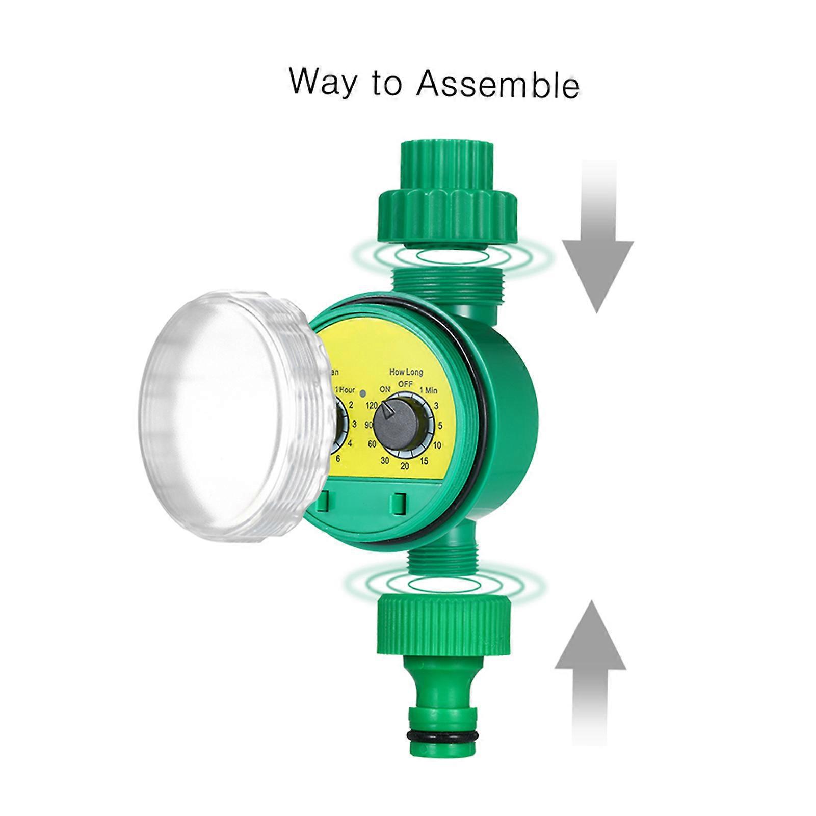 BXJ-008 Outdoor Timed Irrigation Controller Automatic Sprinkler Controller Programmable Valve Hose Water Timer Faucet Watering Timer with Distributio