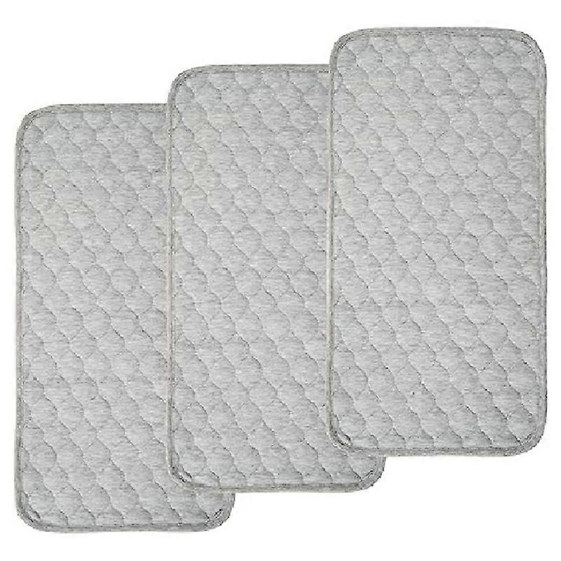 Baby Diaper Pads Bamboo Quilted Waterproof Changing Pad Liners, 3PCS