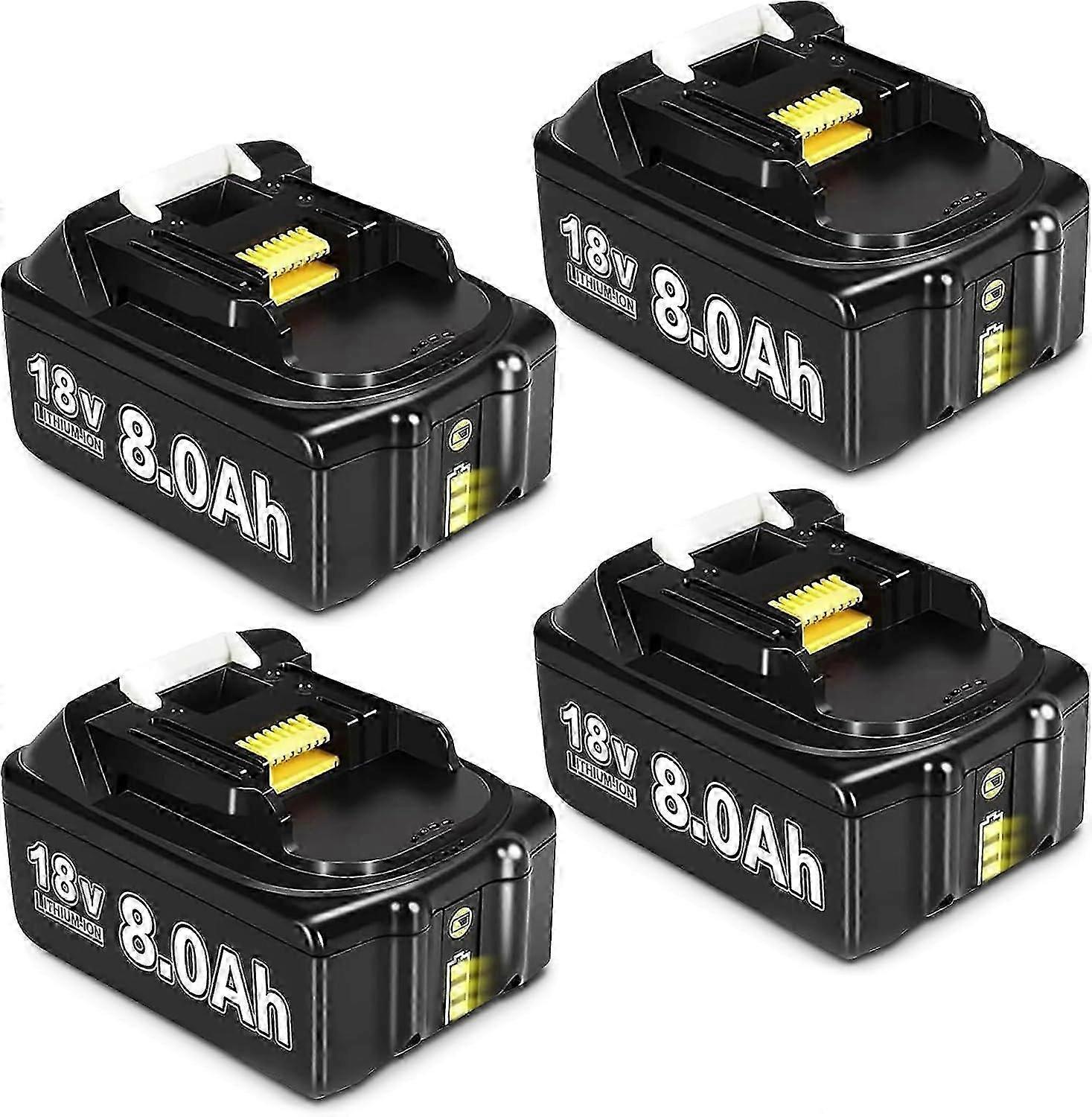 Συμβατό 2Pack 8.0Ah BL1860B Συμβατές μπαταρίες Makita 18V Συμβατές με μπαταρίες Makita BL1850 BL1830 BL1860B BL1860 BL1830B BL18