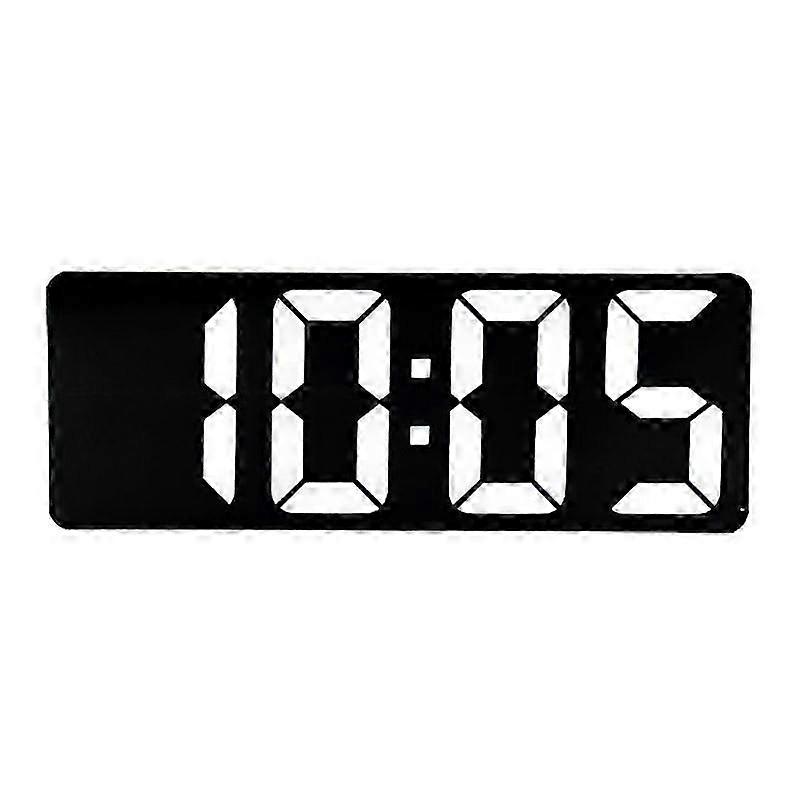 Compact and Stylish Black Mirror Alarm Clock with LED Screen 2025