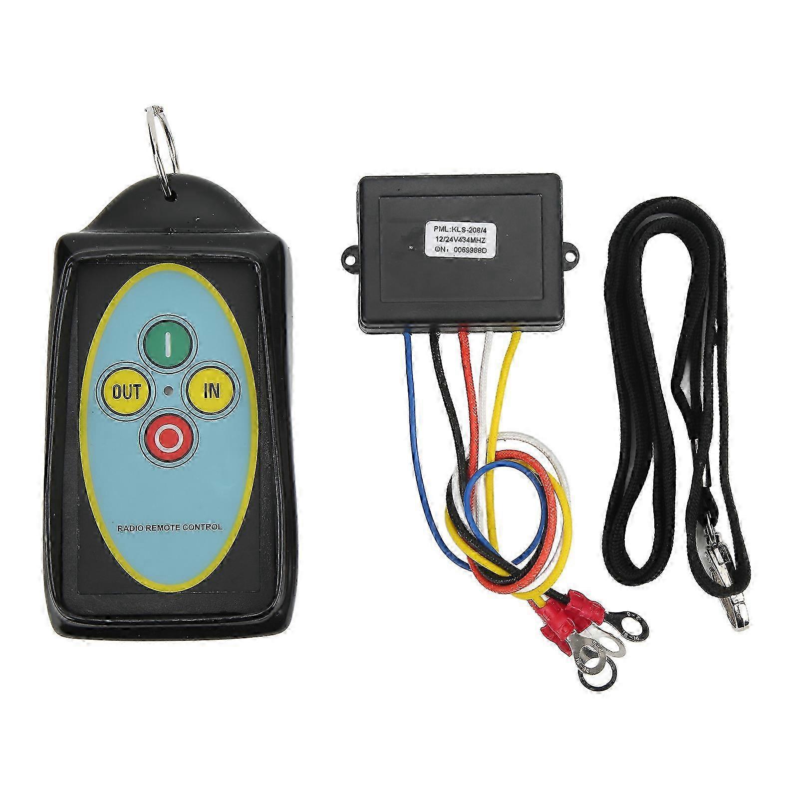 Wireless Winch Remote Control Kit 12V 24V 75ft Long Range 434MHZ for Tuff Stuff Recovery Winches