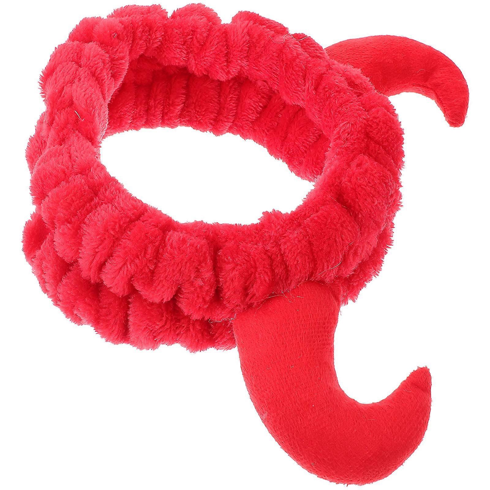 Comfortable Plush Horn Headband for and Practical Wear