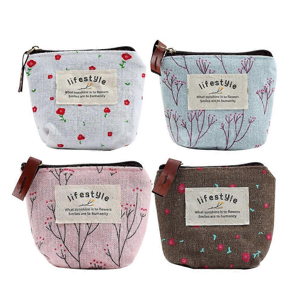 Mini Wallet Bags, Canvas Cash Bag with Zipper for Everyday Convenience