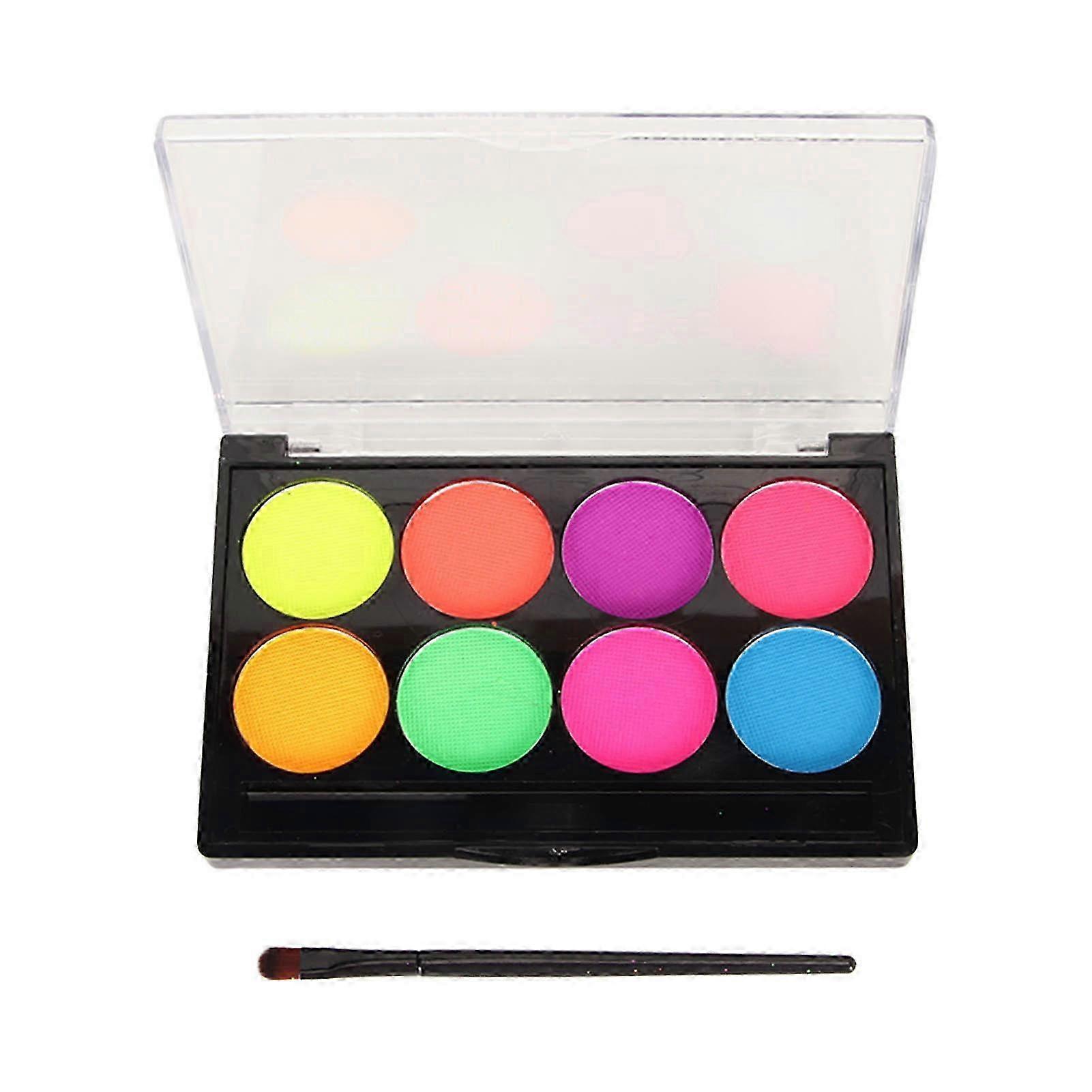 ハロウィングローインダークフェイスペイントセット8色水性パーティーコスプレ用