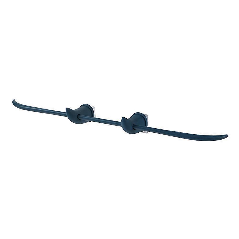 Blue Punch Free Wall Mounted Towel Rack Made of Premium Plastic for Home Use Bathrooms Kitchens