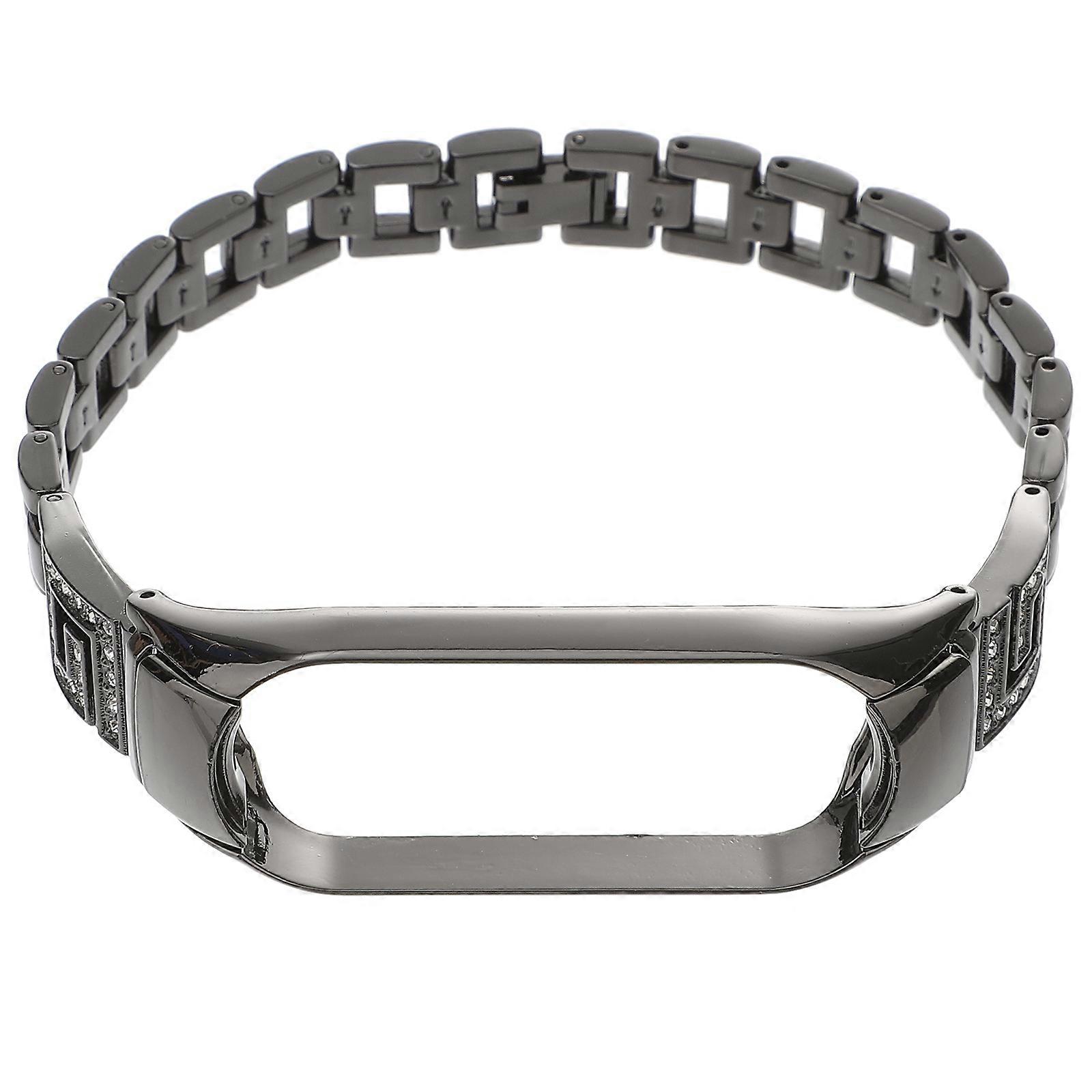 Zinc Alloy Watch Strap Diamond Watch Band Adjustable Comfortable Durable Rectangular Fashion Design For Smart Watch 1Set