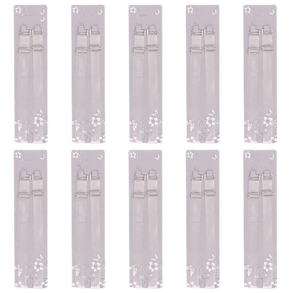 Elastic Bra Straps Invisible Adjustable For Women 40x15cm 10Pair